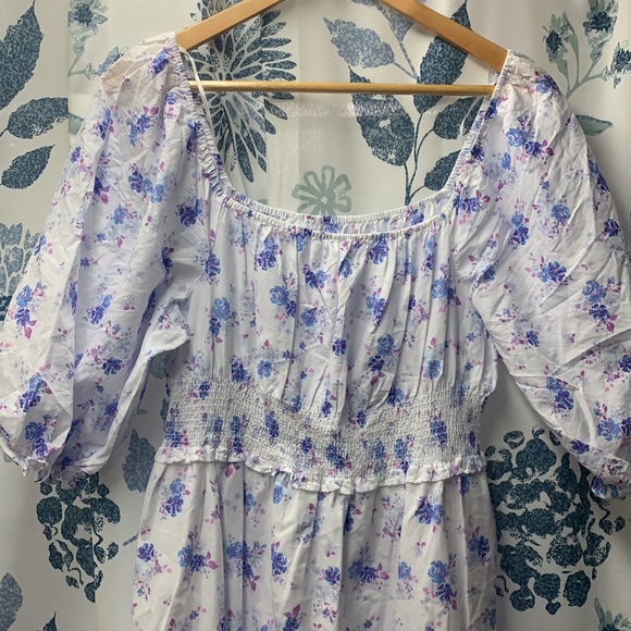 LoveShackFancy x Target Blue Purple Floral dress-M - Picture 4 of 6